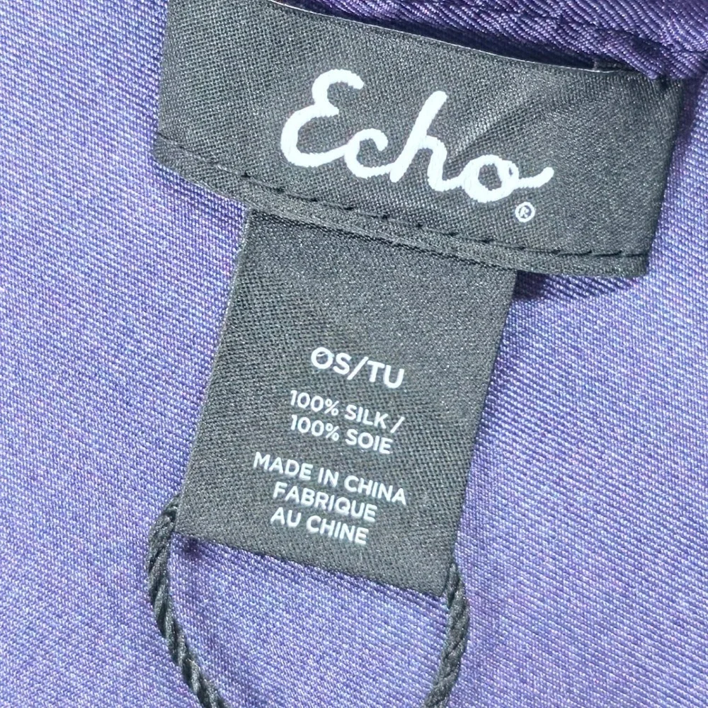 Echo Women Colorblock Theory Oblong Silk Scarf Modernist Artsy Feminine NWT